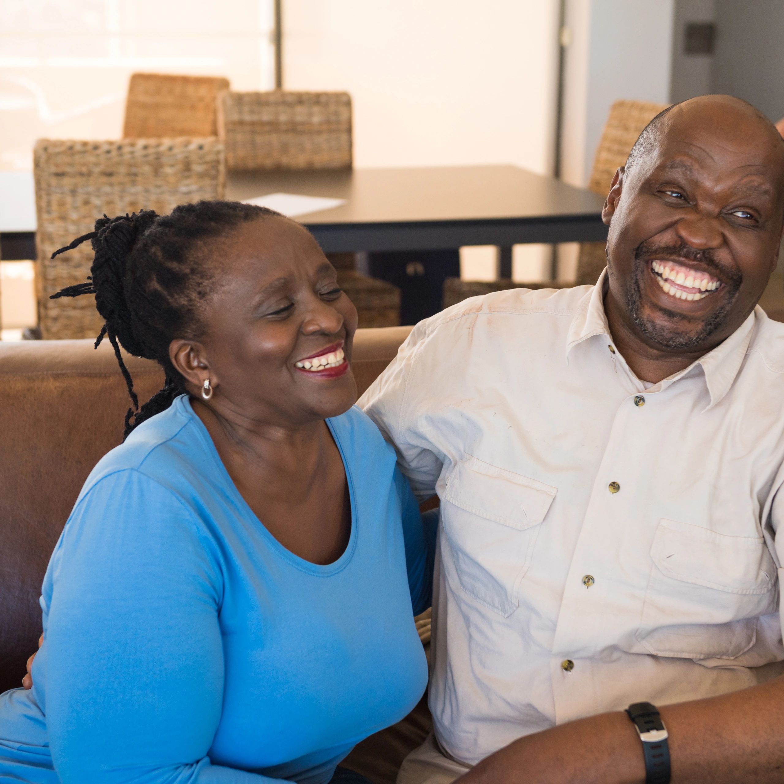 Senior couple at home