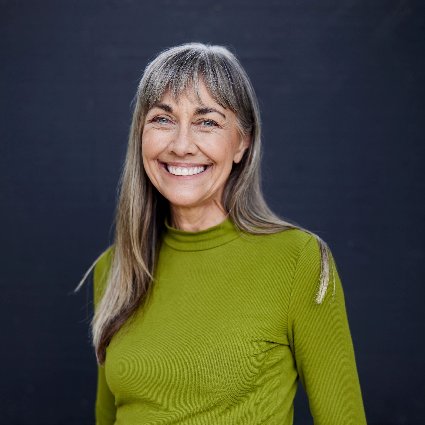 Smiling senior community member portrait